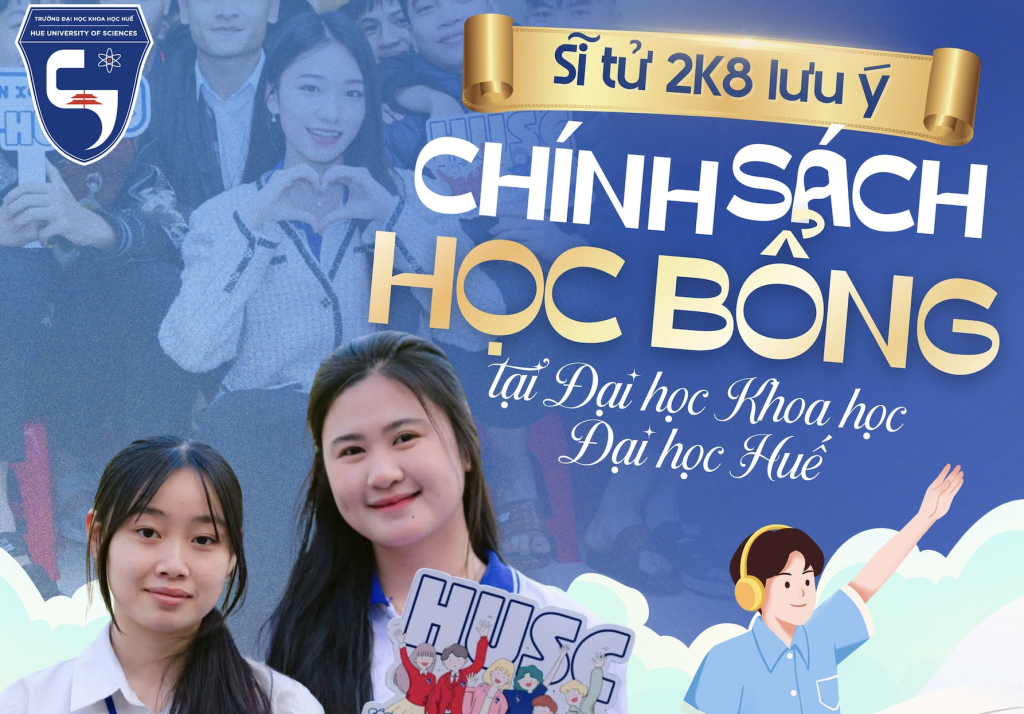 CHÍNH SÁCH HỌC BỔNG CỦA TRƯỜNG ĐẠI HỌC KHOA HỌC DÀNH CHO THÍ SINH XÉT TUYỂN ĐẠI HỌC NĂM 2026