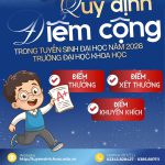 QUY ĐỊNH ĐIỂM CỘNG, ĐIỂM THƯỞNG TRONG TUYỂN SINH ĐẠI HỌC NĂM 2026 TRƯỜNG ĐẠI HỌC KHOA HỌC