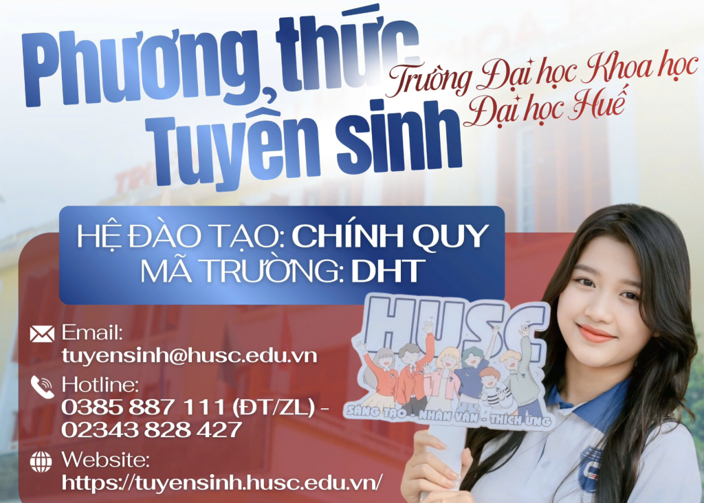 CÁC PHƯƠNG THỨC TUYỂN SINH ĐẠI HỌC HỆ CHÍNH QUY NĂM 2026
